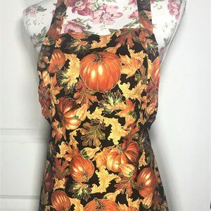 Harvest Pumpkins Halloween or Autumn Colorful APRON Women's Kitchen Apron